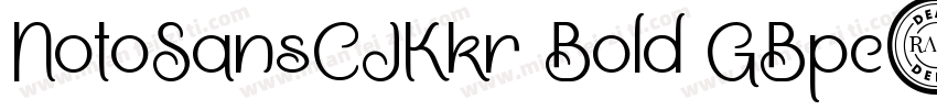 NotoSansCJKkr Bold GBpc字体转换